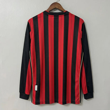 AC Milan 2013/14 Home Long-Sleeve Retro Soccer Jersey