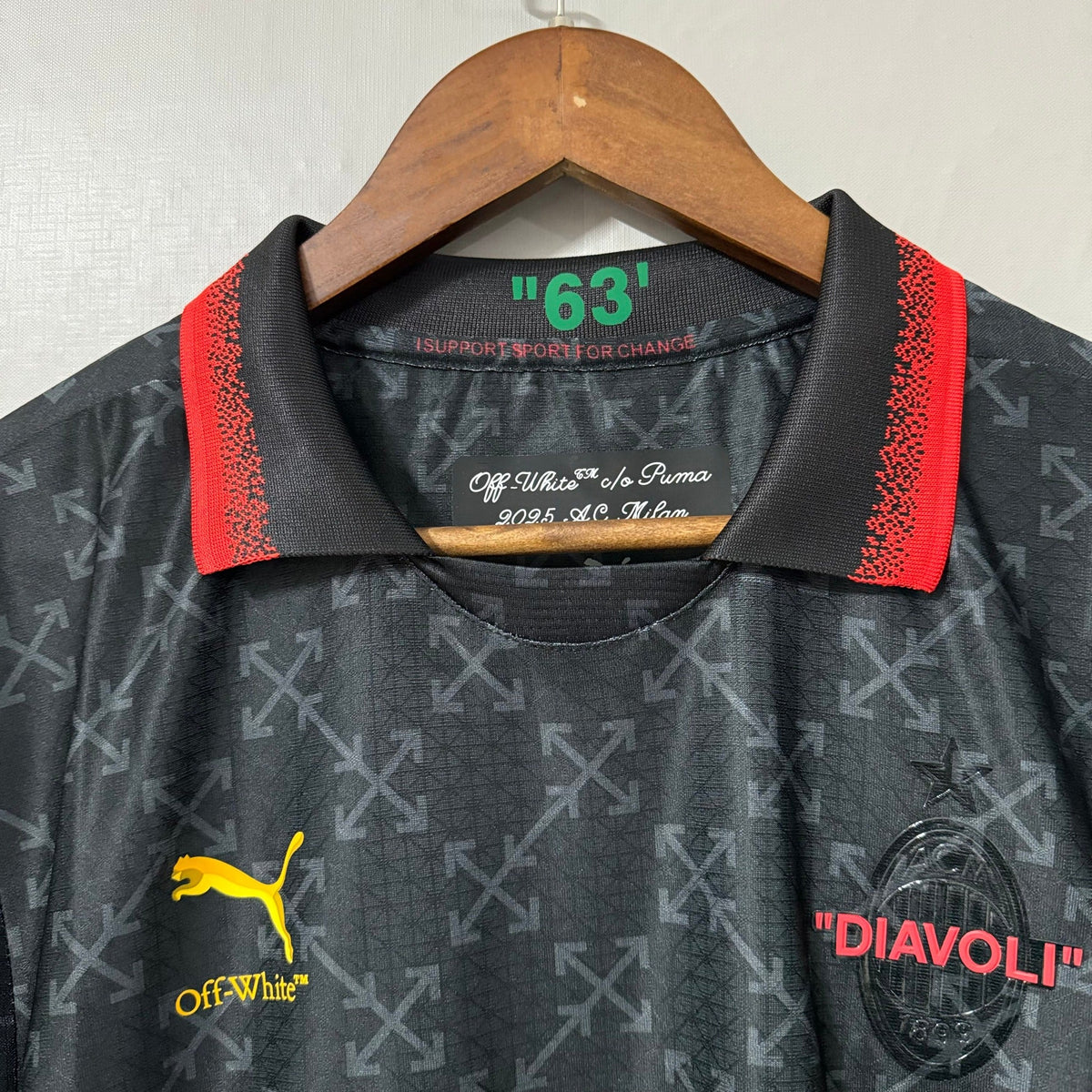 AC Milan 2025 x Off-White Soccer Jersey – Player Edition