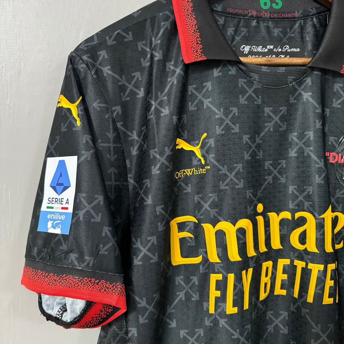 AC Milan 2025 x Off-White Soccer Jersey – Player Edition