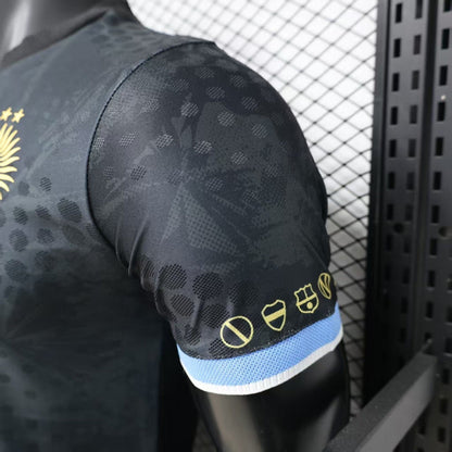 Argentina #10 Maradona Tribute Black Soccer Jersey – Player Edition