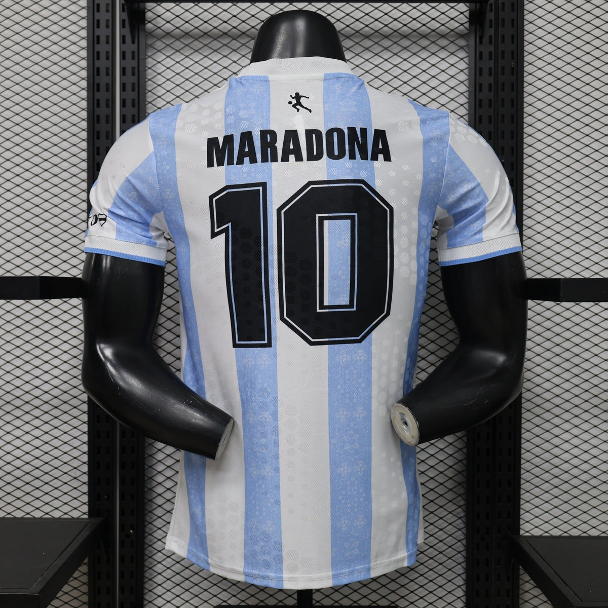 Argentina #10 Maradona Tribute Home Soccer Jersey – Player Edition