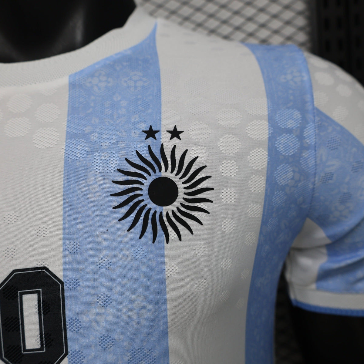 Argentina #10 Maradona Tribute Home Soccer Jersey – Player Edition