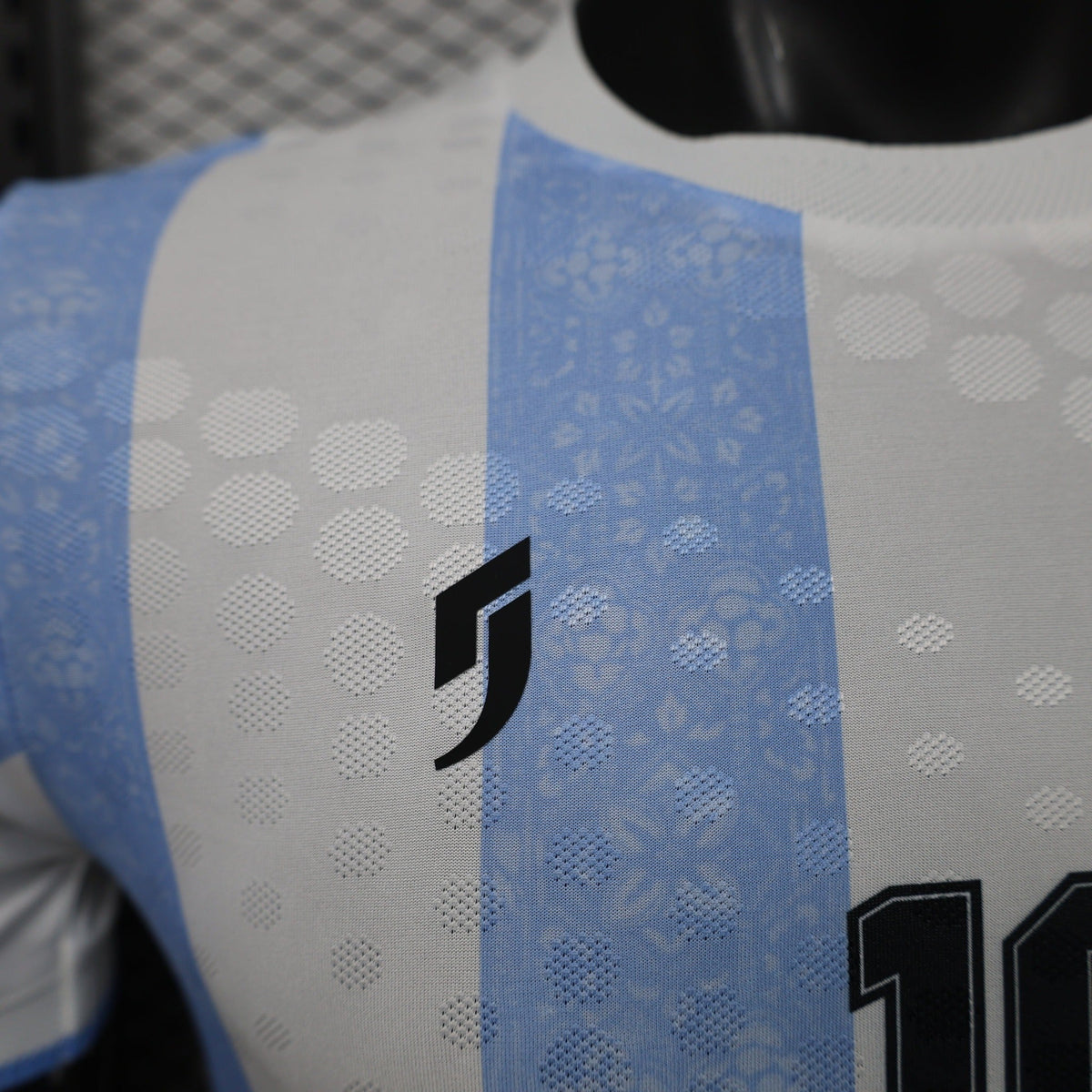 Argentina #10 Maradona Tribute Home Soccer Jersey – Player Edition