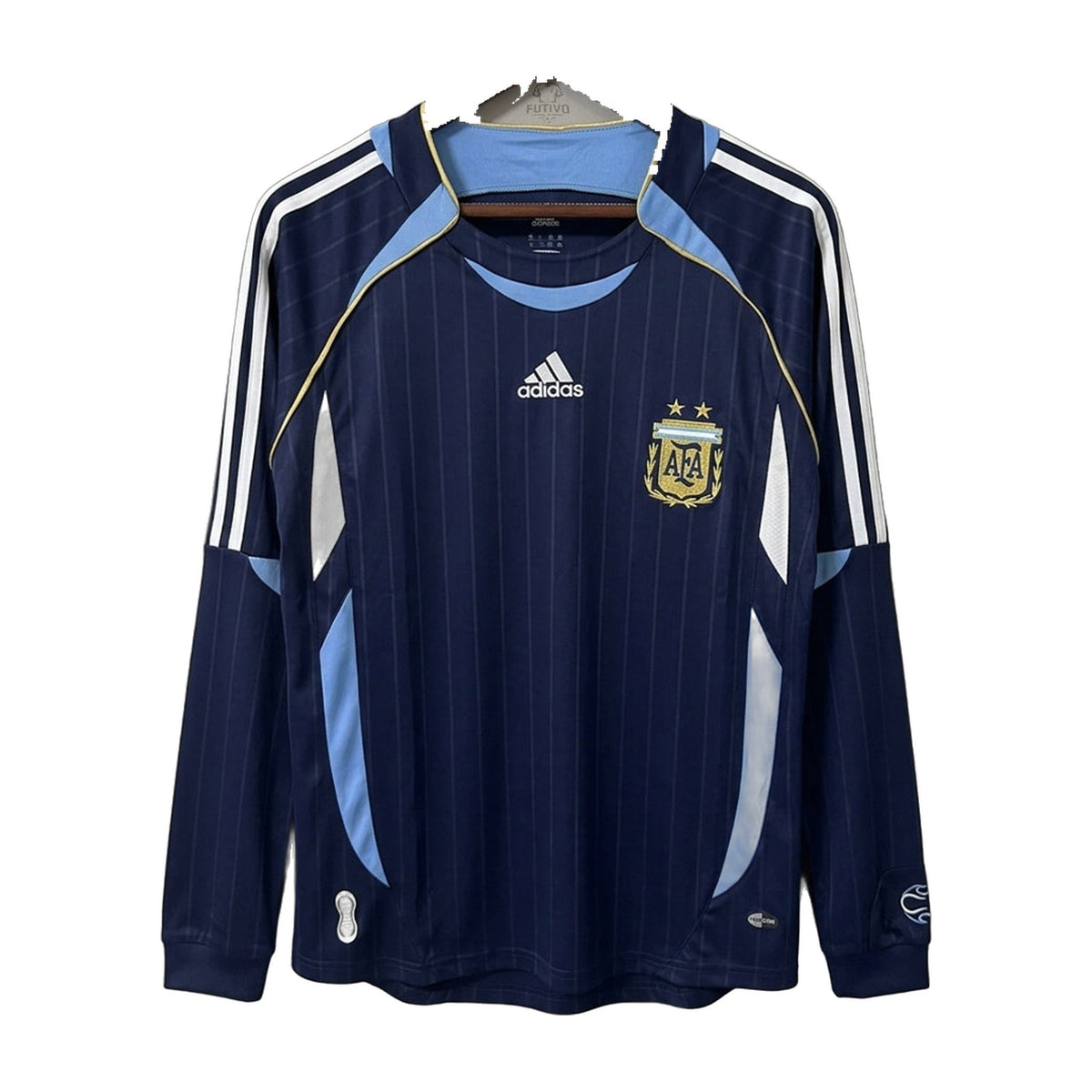 Argentina 2006 World Cup Away Long-Sleeve Retro Soccer Jersey