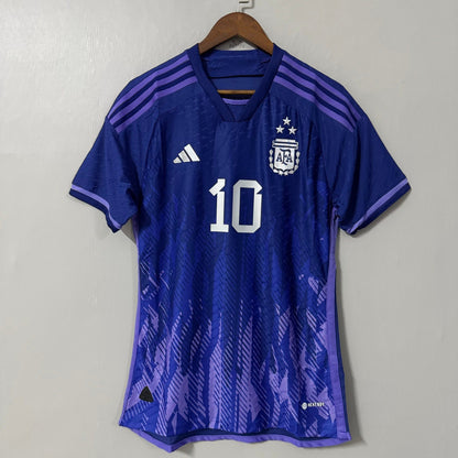 Argentina 2022 World Cup Away Soccer Jersey - Player Edition