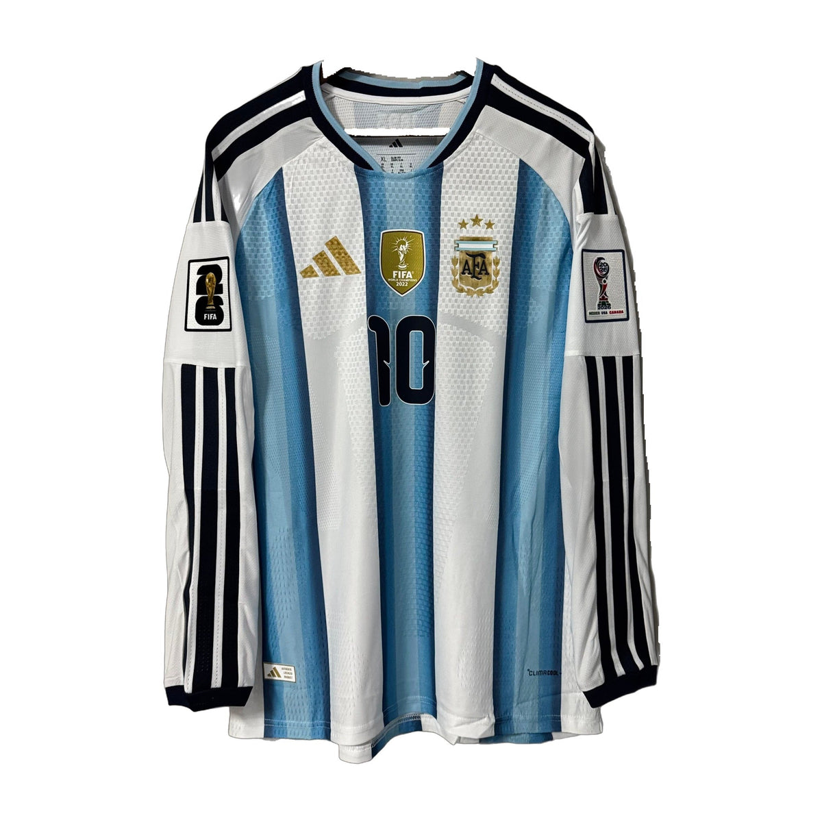 Argentina 2026 World Cup Home Long-Sleeve Soccer Jersey – Player Edition