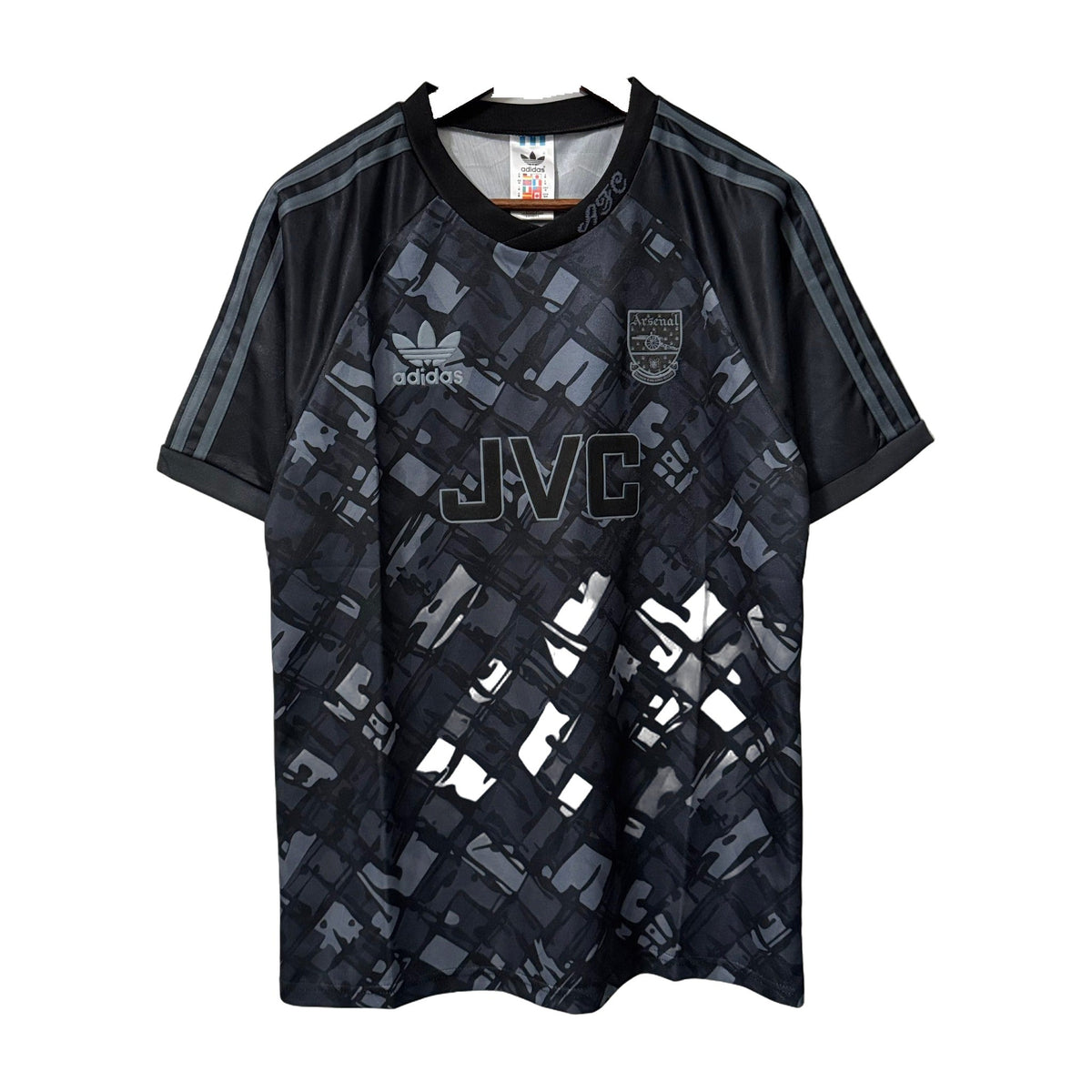 Arsenal 1990/92 JVC Blackout Retro Soccer Jersey – Special Edition