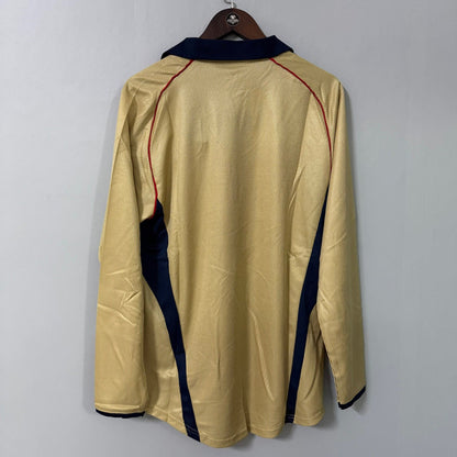Arsenal 2001/02 Away Long-Sleeve Retro Soccer Jersey