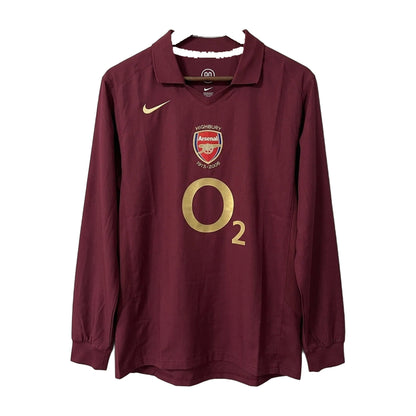 Arsenal 2005/06 Home Long-Sleeve Retro Soccer Jersey