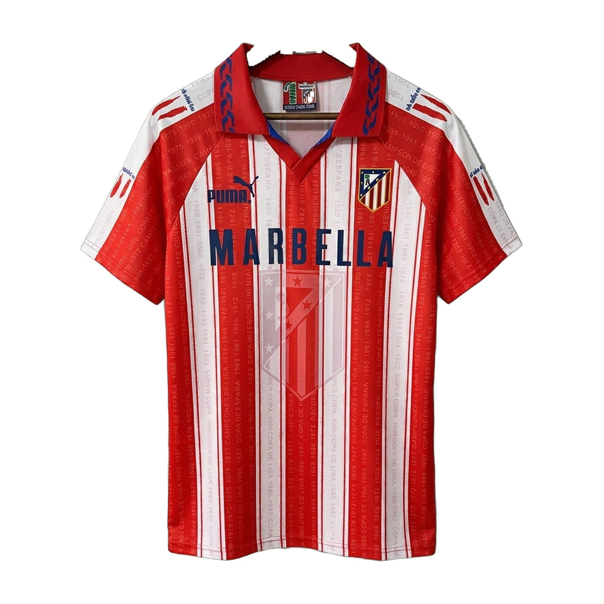 Atletico Madrid 1995/96 Home Retro Soccer Jersey