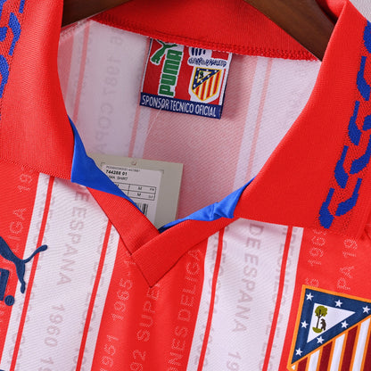 Atletico Madrid 1995/96 Home Retro Soccer Jersey