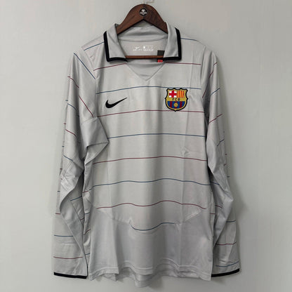 Barcelona 2003/04 Away Long-Sleeve Retro Soccer Jersey