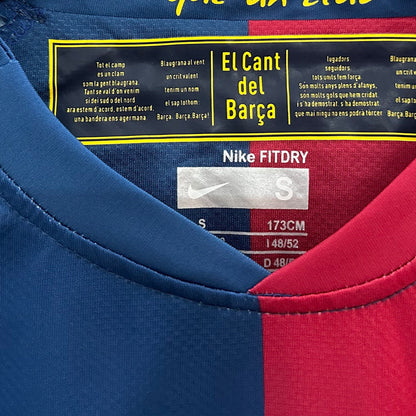 Barcelona 2008/09 Home (UCL Final) Long-Sleeve Retro Soccer Jersey