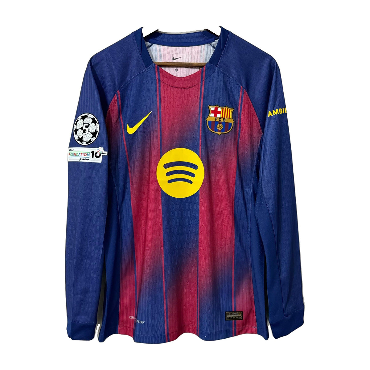 Barcelona 2025/26 Home Long-Sleeve Soccer Jersey – Player Edition