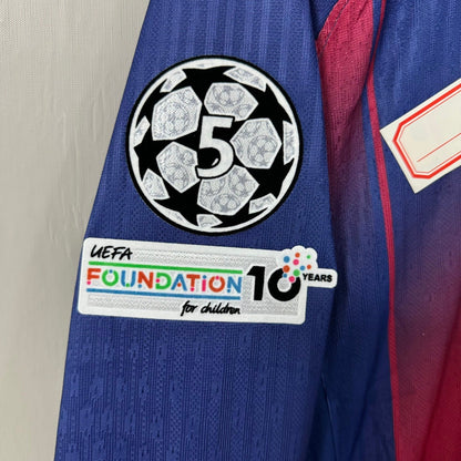 Barcelona 2025/26 Home Long-Sleeve Soccer Jersey – Player Edition