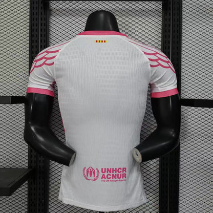 Barcelona 2025/26 Special Edition White/Pink Soccer Jersey – Player Edition