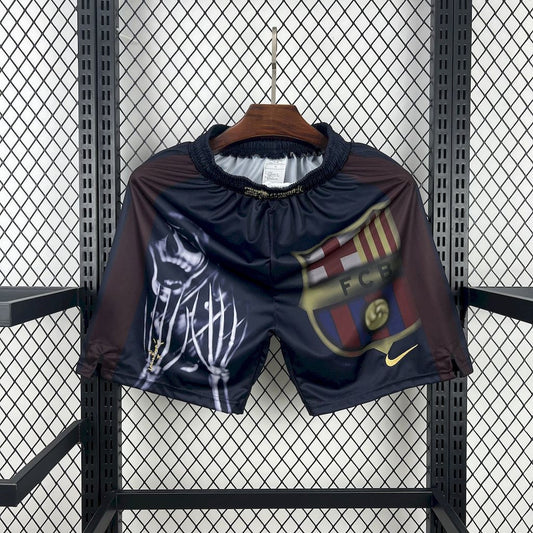 Barcelona x Travis Scott Skeleton Soccer Shorts