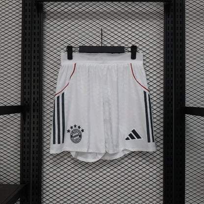 Bayern Munich 2025/26 Away White Soccer Shorts – Player Edition