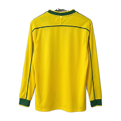 Brazil 1998 Home Long-Sleeve Retro Soccer Jersey