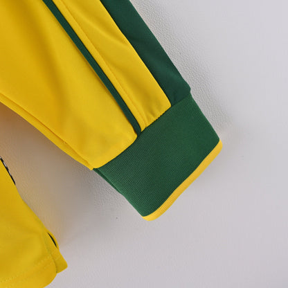 Brazil 1998 Home Long-Sleeve Retro Soccer Jersey