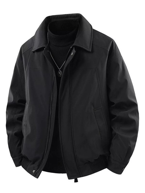 Men's zip-up casual jacket, front