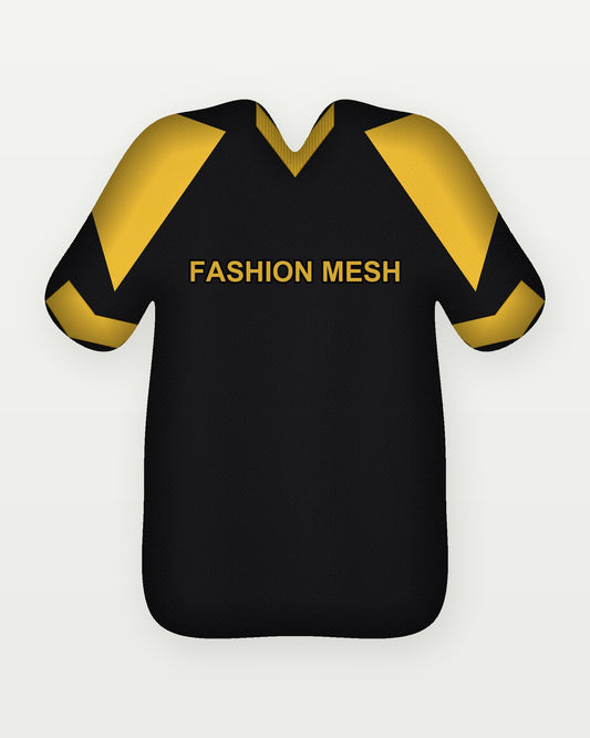 Black and Gold Football Shirt, front of the design