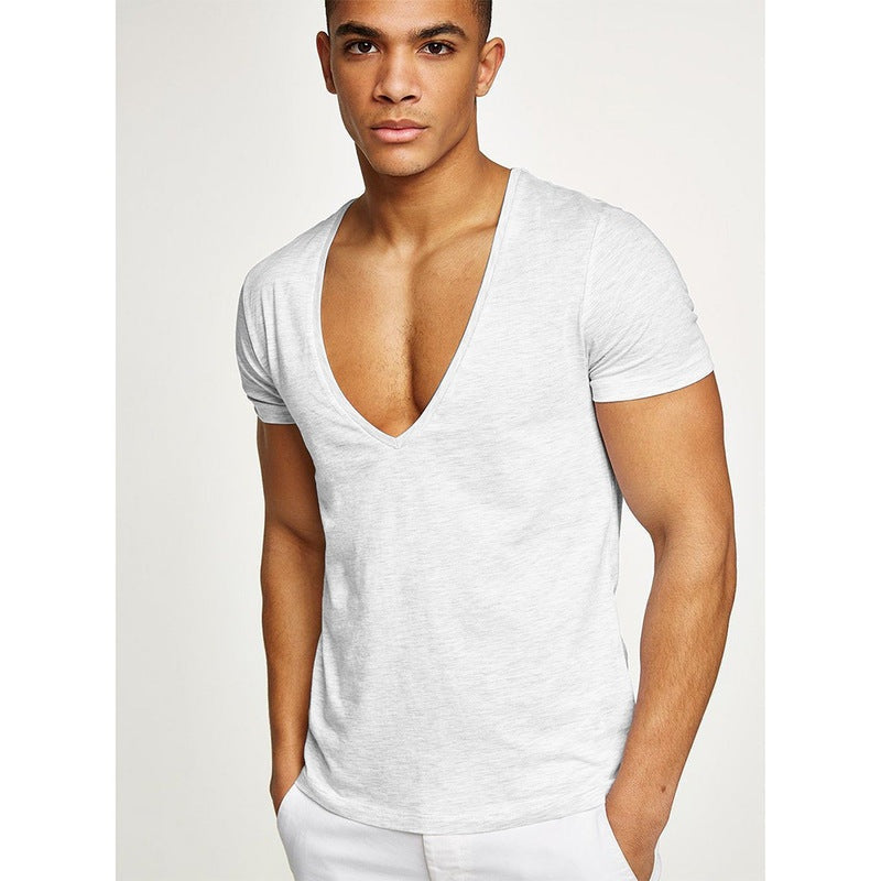 The deep V-neck cotton t-shirt