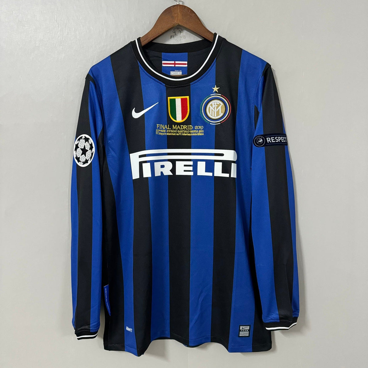 Inter Milan 2009/10 Home (UCL Final) Long-Sleeve Retro Soccer Jersey