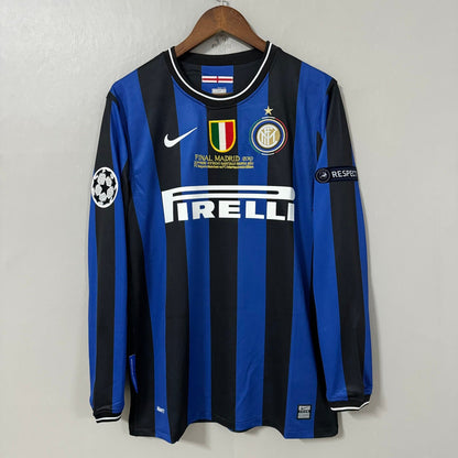 Inter Milan 2009/10 Home (UCL Final) Long-Sleeve Retro Soccer Jersey