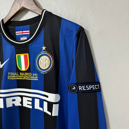 Inter Milan 2009/10 Home (UCL Final) Long-Sleeve Retro Soccer Jersey