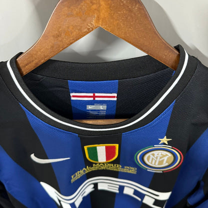 Inter Milan 2009/10 Home (UCL Final) Long-Sleeve Retro Soccer Jersey