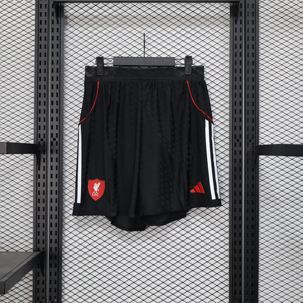 Liverpool 2025/26 Away Black Soccer Shorts – Player Edition