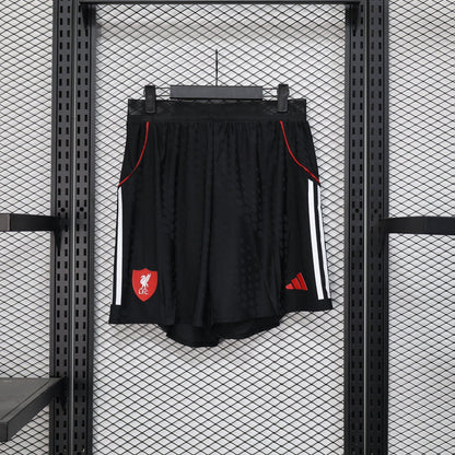 Liverpool 2025/26 Away Black Soccer Shorts – Player Edition