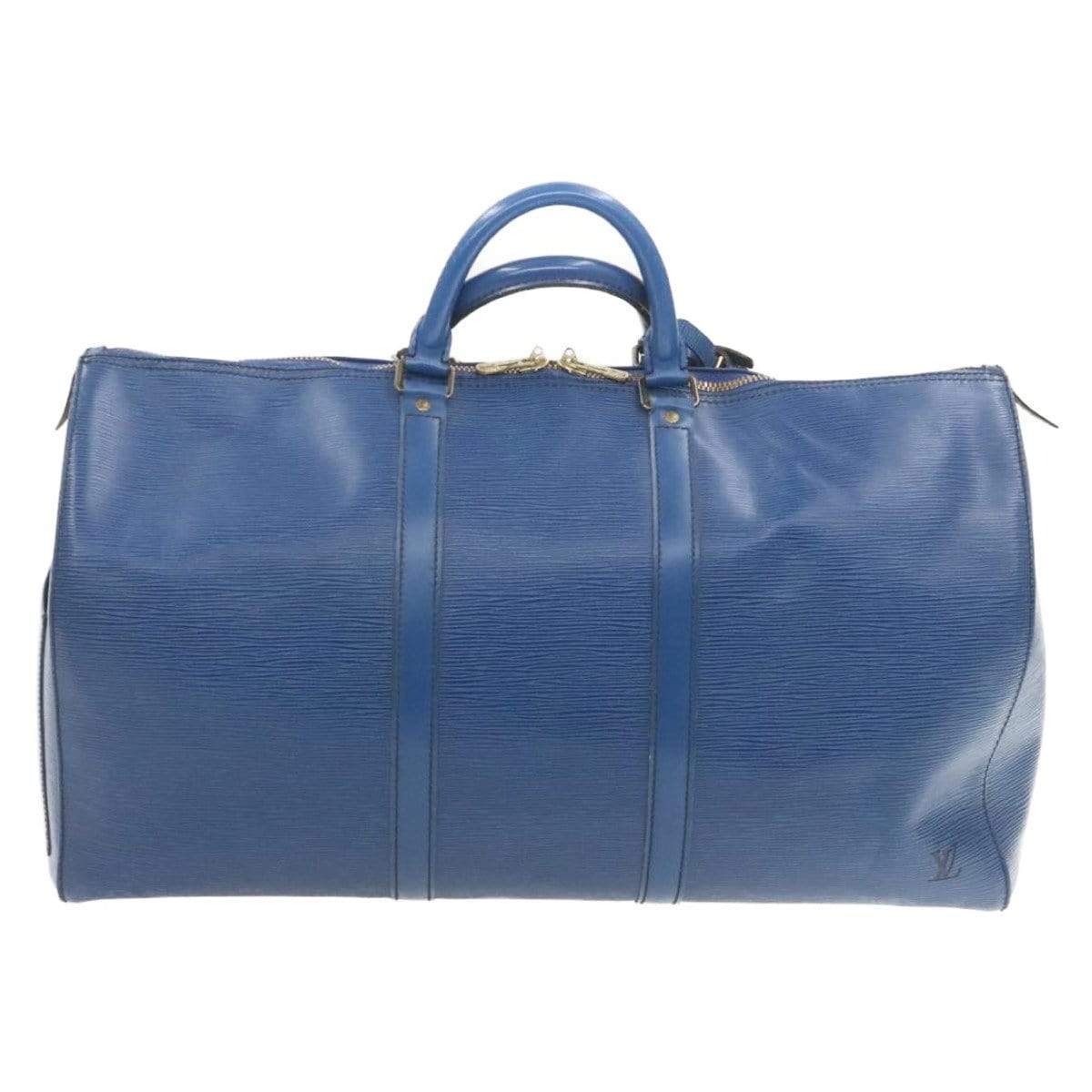 LOUIS VUITTON Epi Keepall 50 Boston Bag Blue