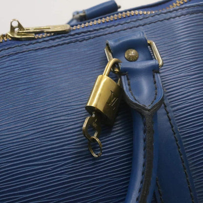 LOUIS VUITTON Epi Keepall 50 Boston Bag Blue