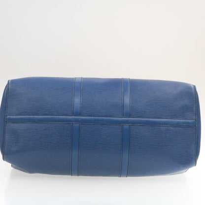 LOUIS VUITTON Epi Keepall 50 Boston Bag Blue