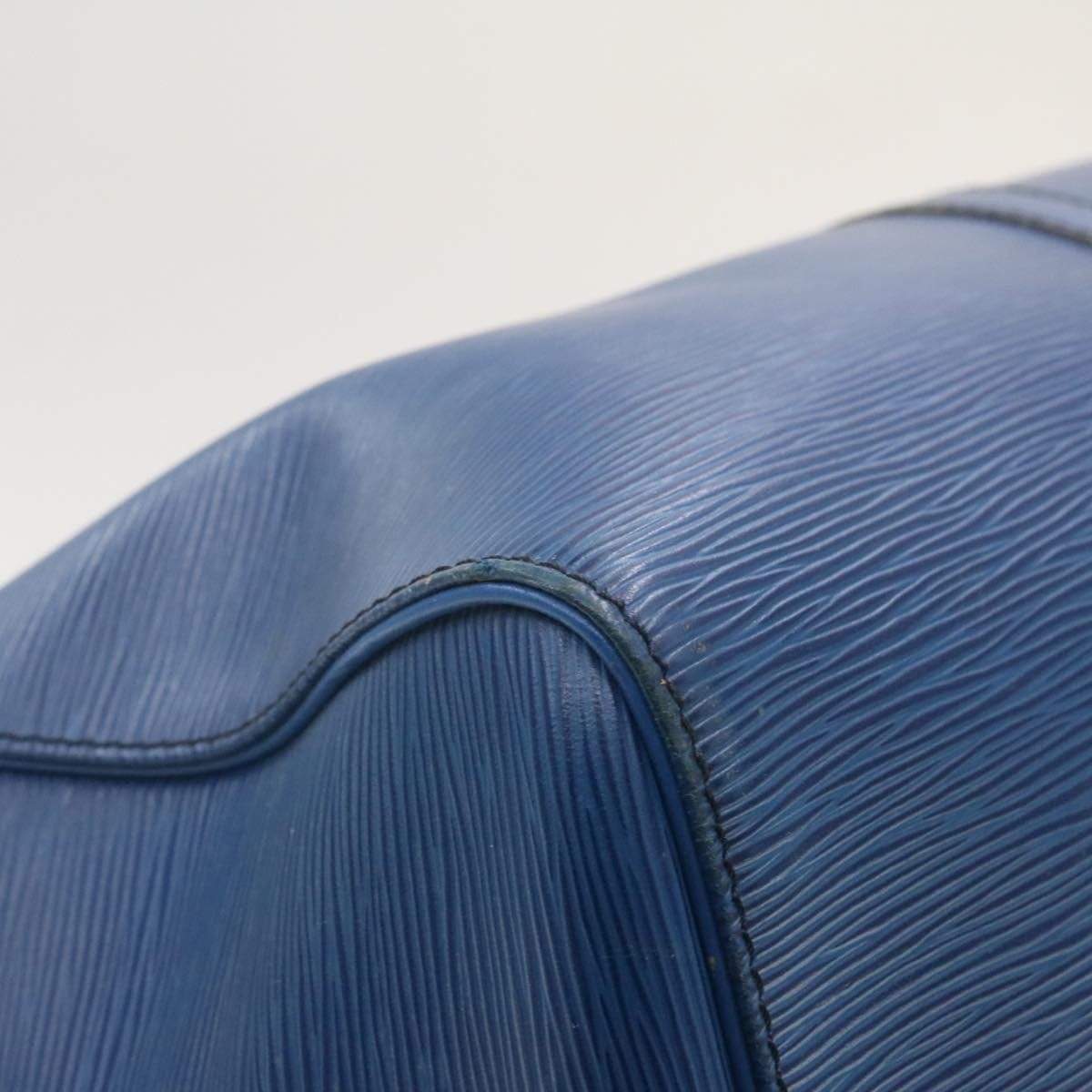 LOUIS VUITTON Epi Keepall 50 Boston Bag Blue