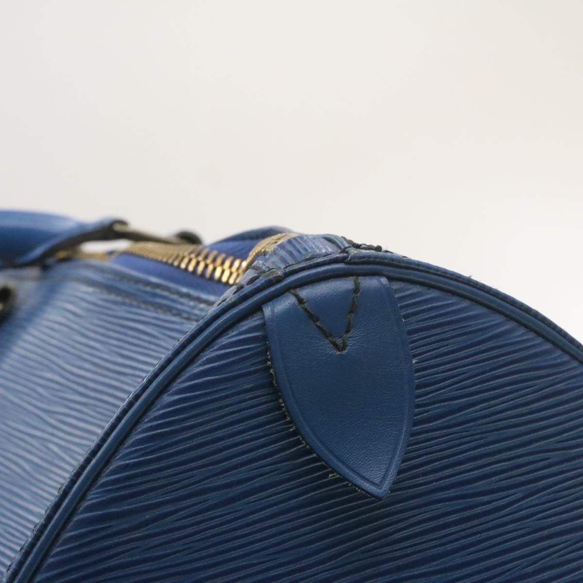 LOUIS VUITTON Epi Keepall 50 Boston Bag Blue