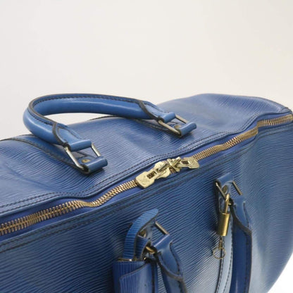 LOUIS VUITTON Epi Keepall 50 Boston Bag Blue