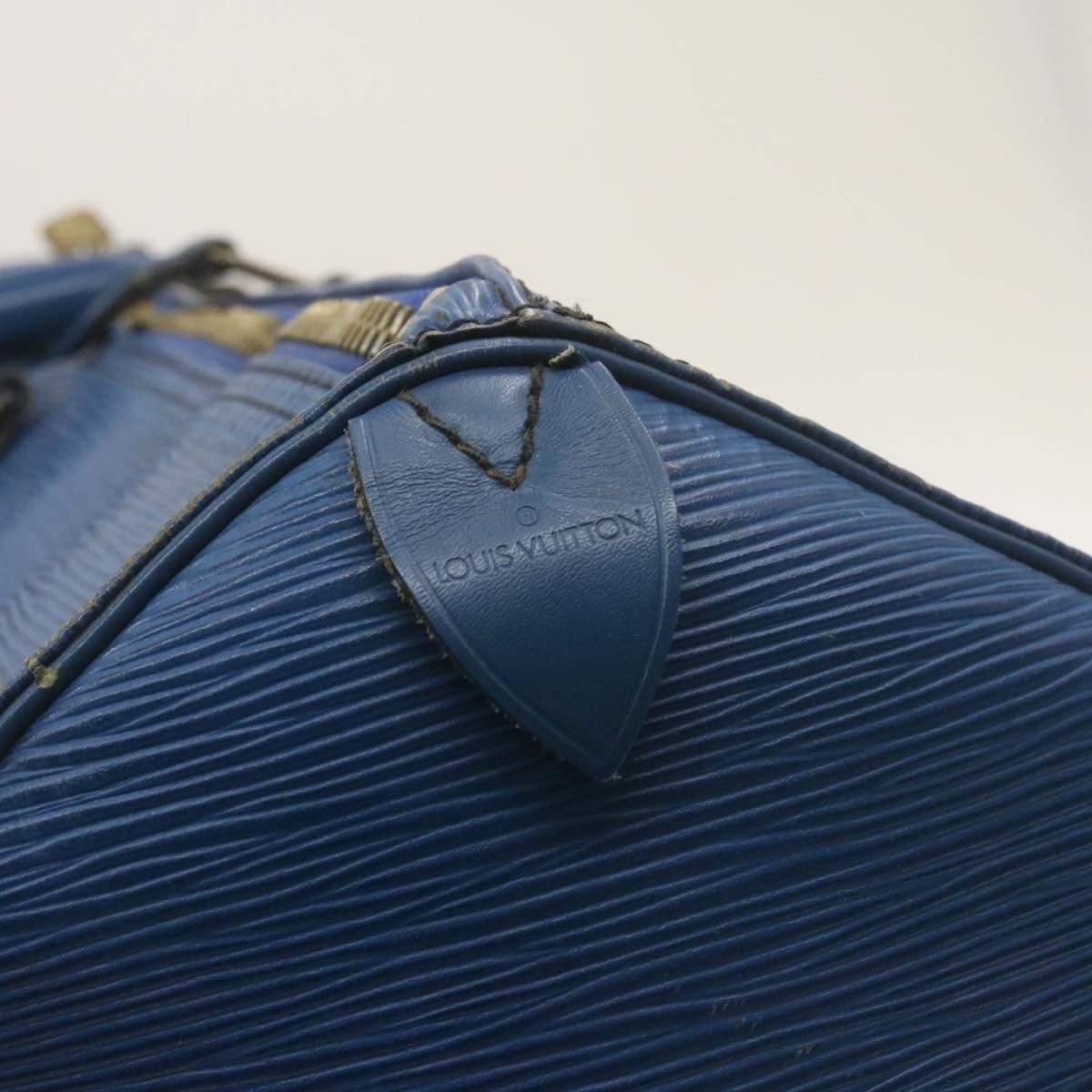LOUIS VUITTON Epi Keepall 55 Boston Bag Blue VI1920
