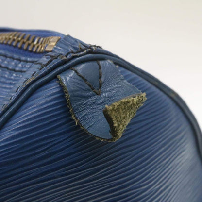 LOUIS VUITTON Epi Keepall 55 Boston Bag Blue VI1920