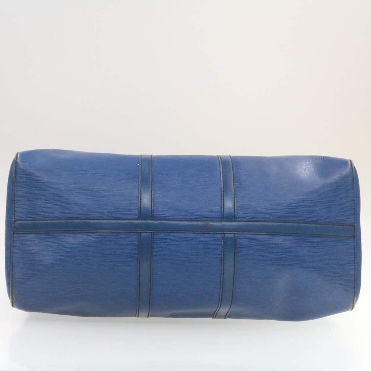 LOUIS VUITTON Epi Keepall 55 Boston Bag Blue VI1920
