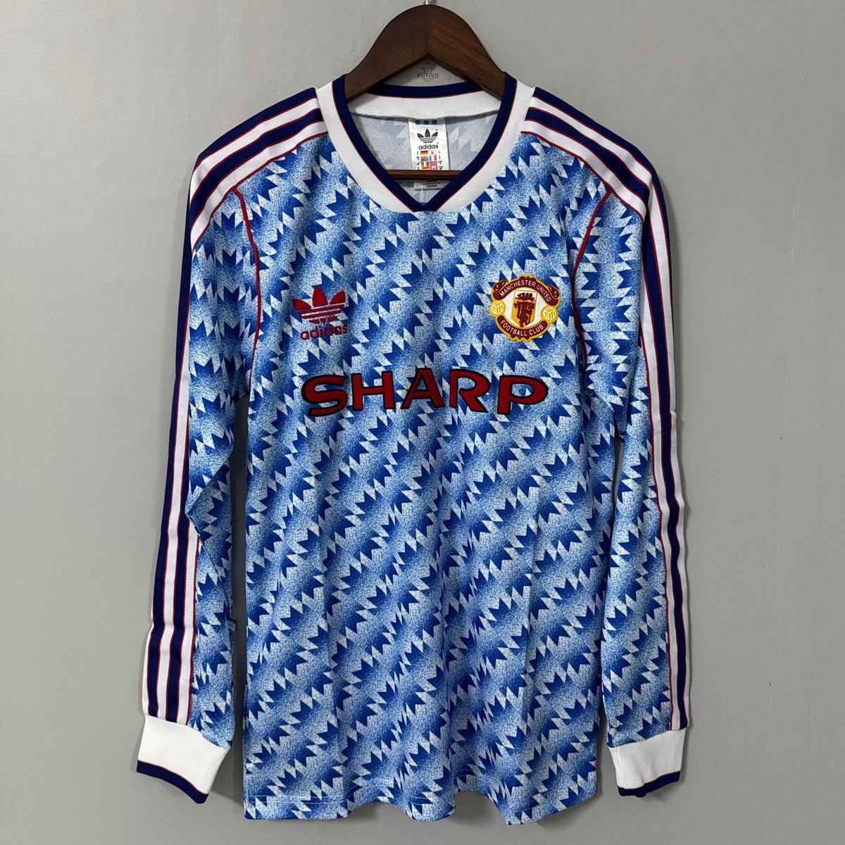 Manchester United 1990/92 Away Long-Sleeve Retro Soccer Jersey