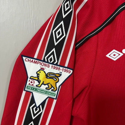 Manchester United 1998/00 Home Long-Sleeve Retro Soccer Jersey