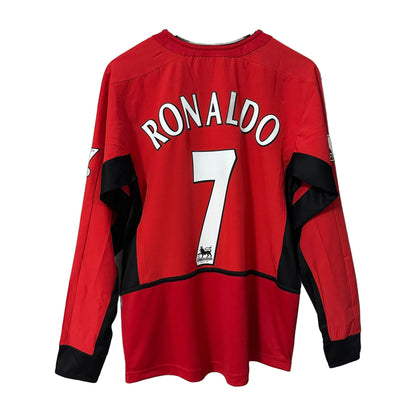 Manchester United 2003/04 Home Long-Sleeve Retro Soccer Jersey