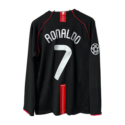 Manchester United 2007/08 Away (UCL) Long-Sleeve Retro Soccer Jersey