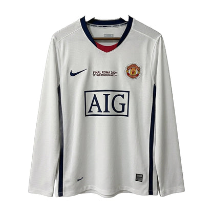 Manchester United 2008/09 Away (UCL Final) Long-Sleeve Retro Soccer Jersey