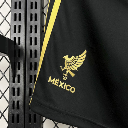 Mexico Golden Cup 2025 Black Soccer Shorts