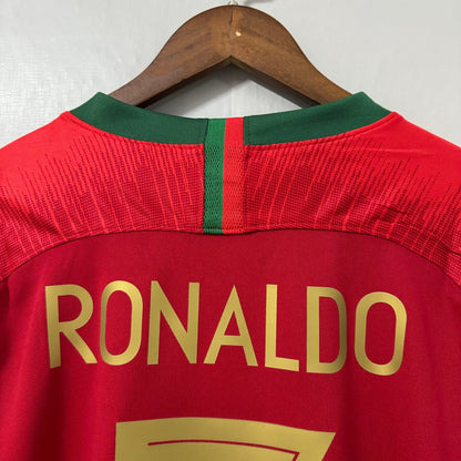 Portugal 2018 World Cup Home Long-Sleeve Soccer Jersey