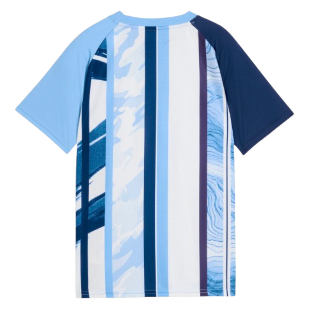 2026-2027 Man City Warm Up Jersey (White/Blazing Blue) - Kids